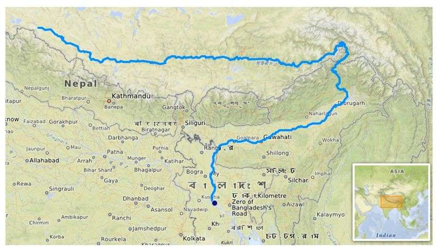 Brahmaputra River Map
